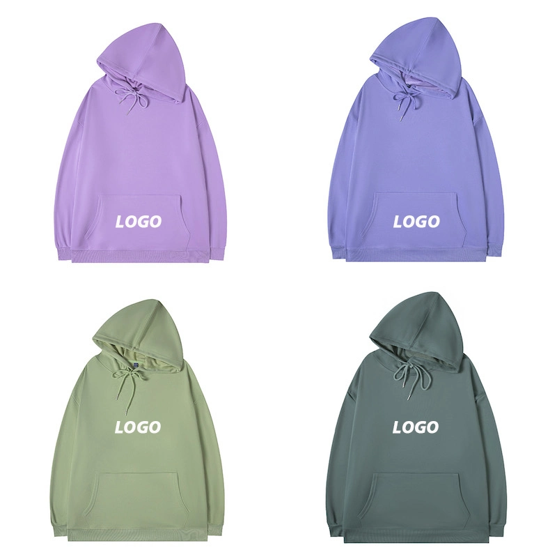 No MOQ Custom Logo Promotional Lightweight Unsex Plain Hoodie for Men and Women, 17 Colors Leisure Apparel Long Sleeve Pullover Sweatshirts & Top Manufacturer