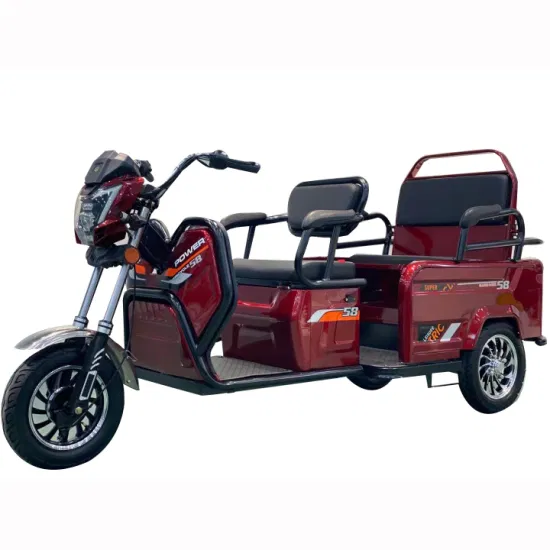 Nuovo triciclo elettrico promozionale per uso passeggeri e carico